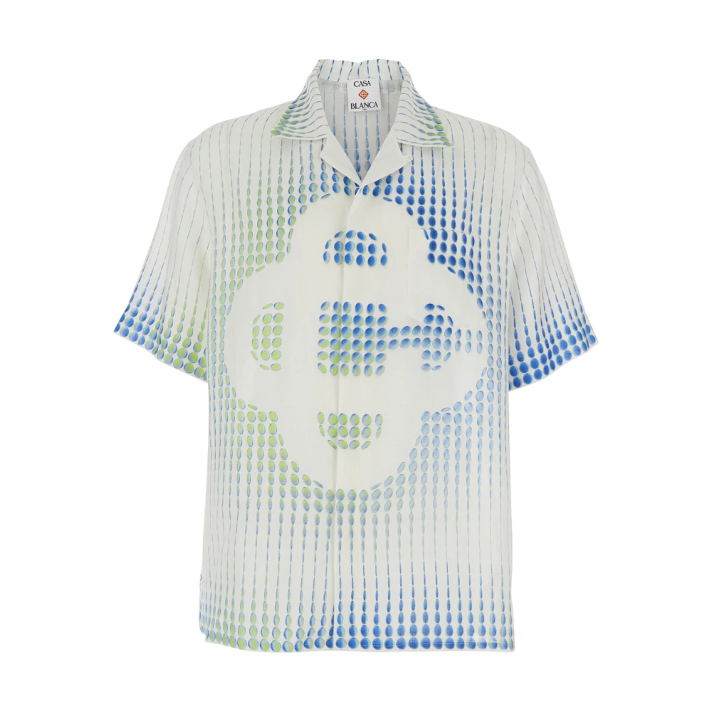 Casablanca Men's Multicolor Bowling Shirt - Short Sleeve Shirts - S - Shirts