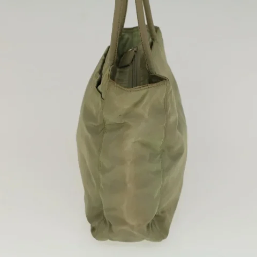 Prada Vintage Pre-owned Nylon handbags Green Dames