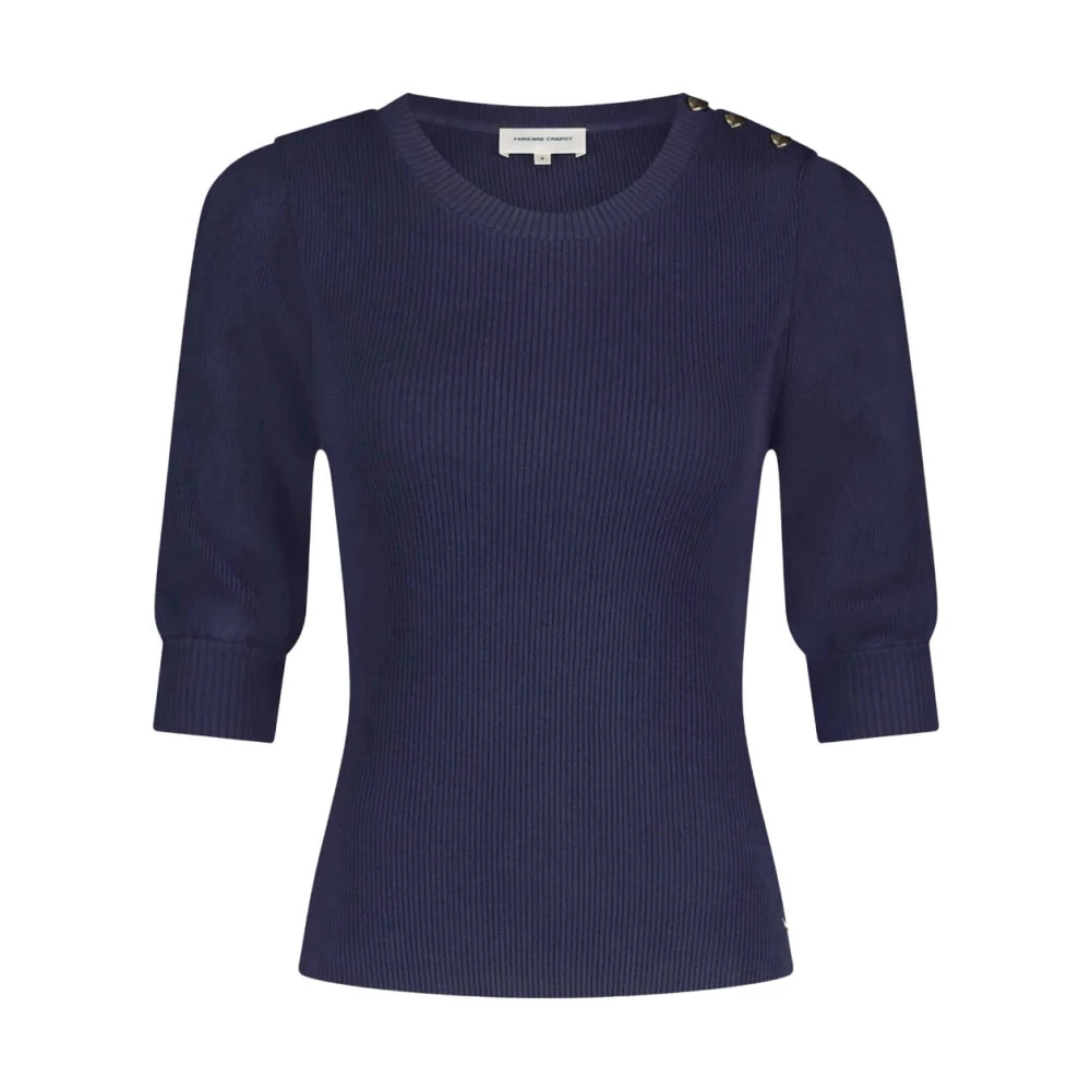 Fabienne Chapot Lillian Korte Mouw Pullover Blue Dames