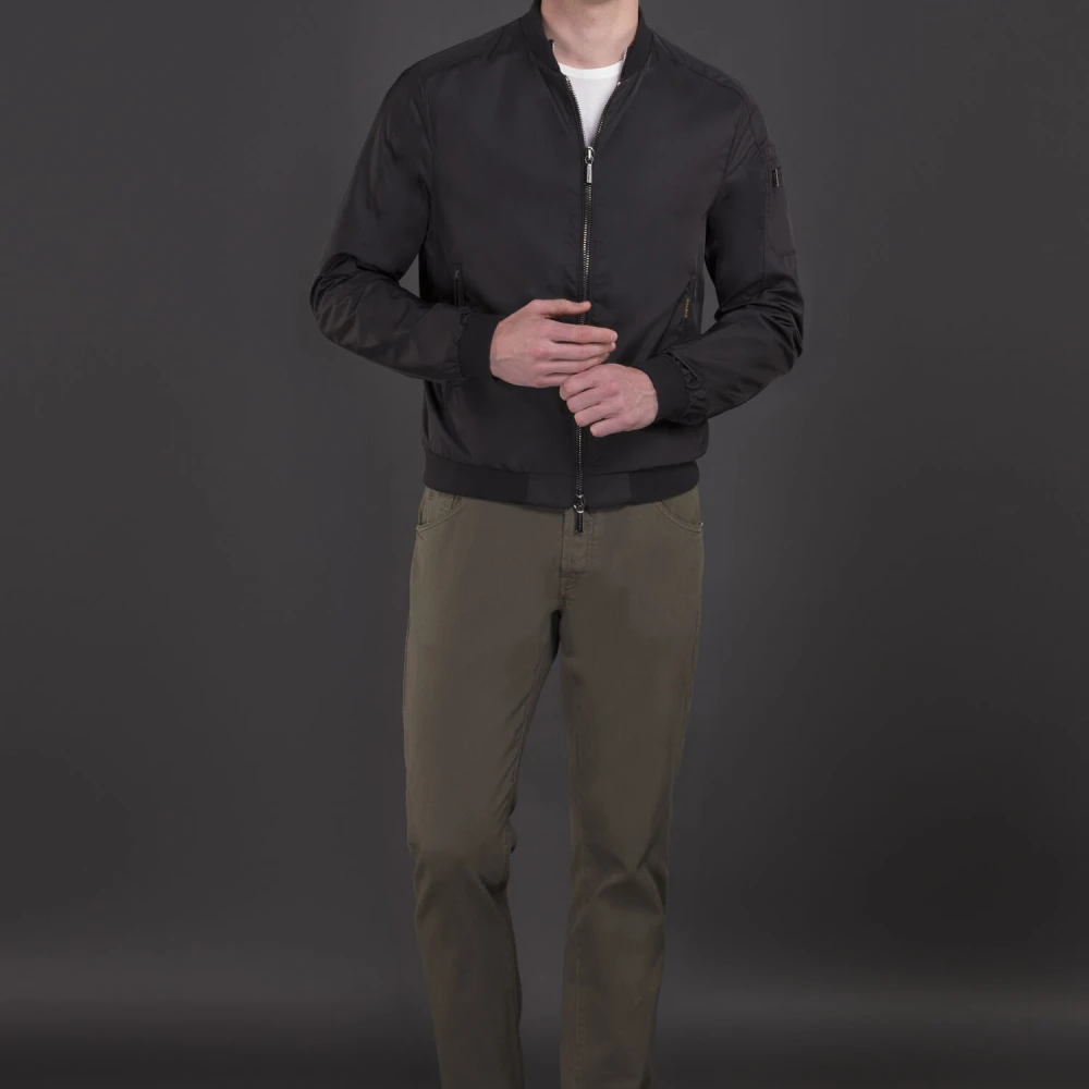 Moorer Aviator Bomber Jas Black Heren