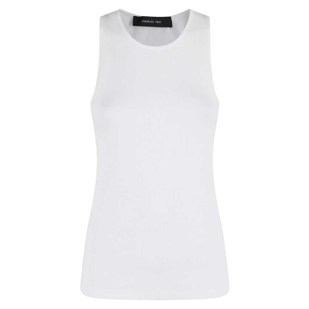 Federica Tosi Casual Jersey Top White Dames