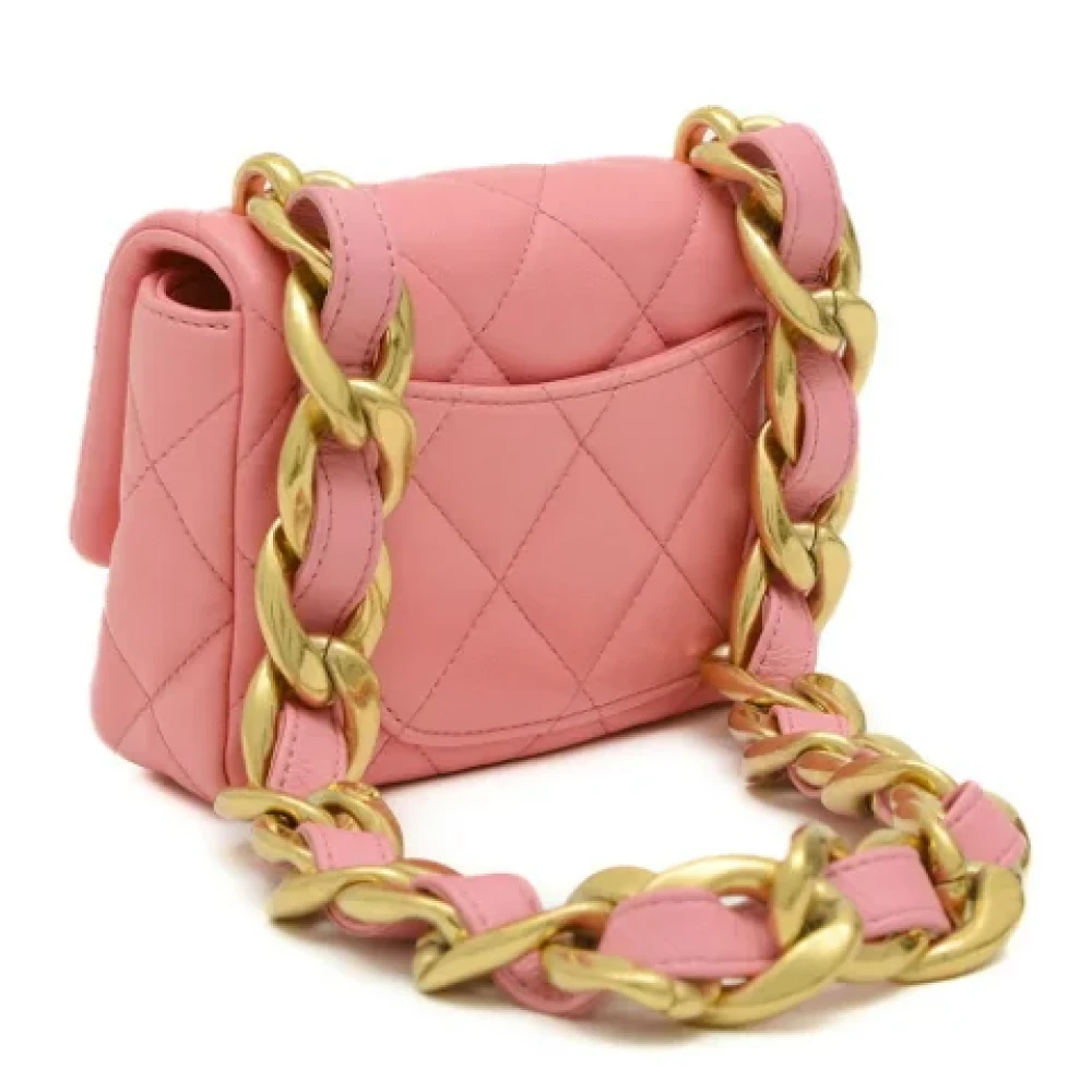 Chanel Vintage Pre-owned Leather chanel-bags Pink Dames