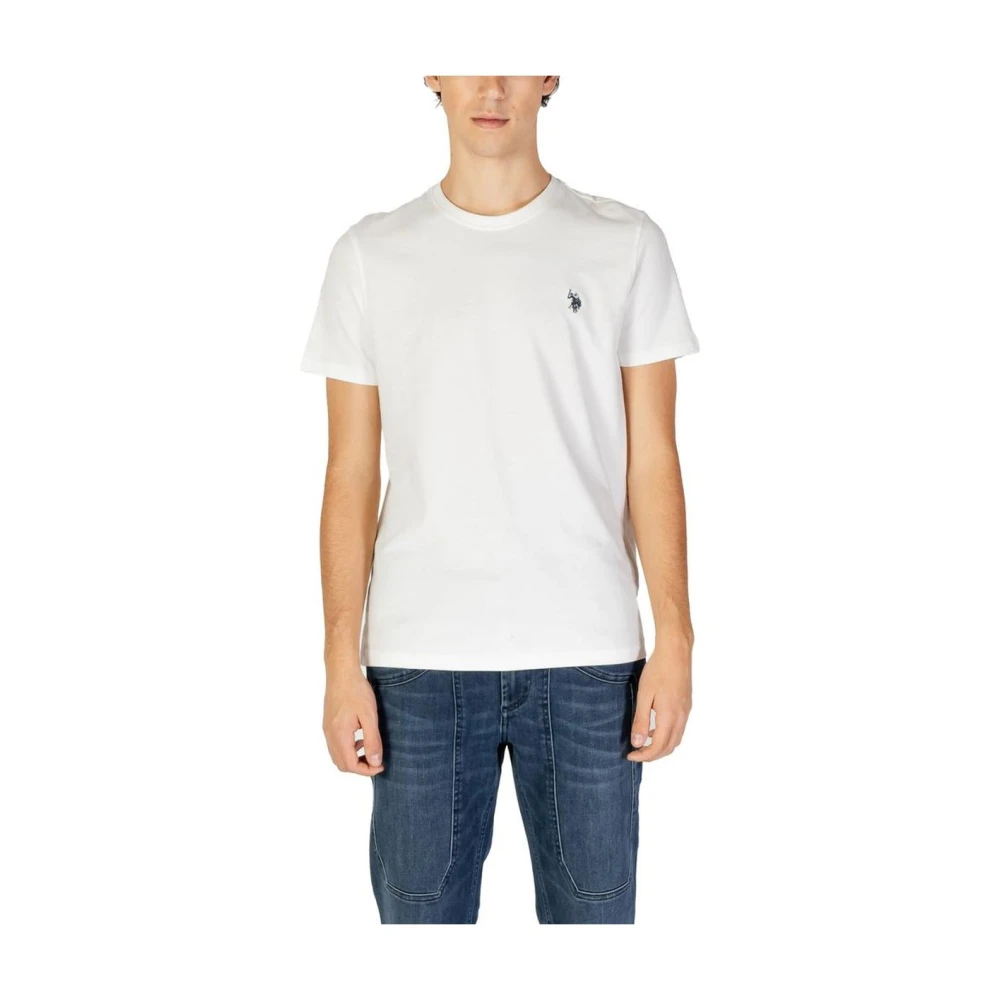 U.s. Polo Assn. Witte Katoenen Crew Neck Tee White Heren