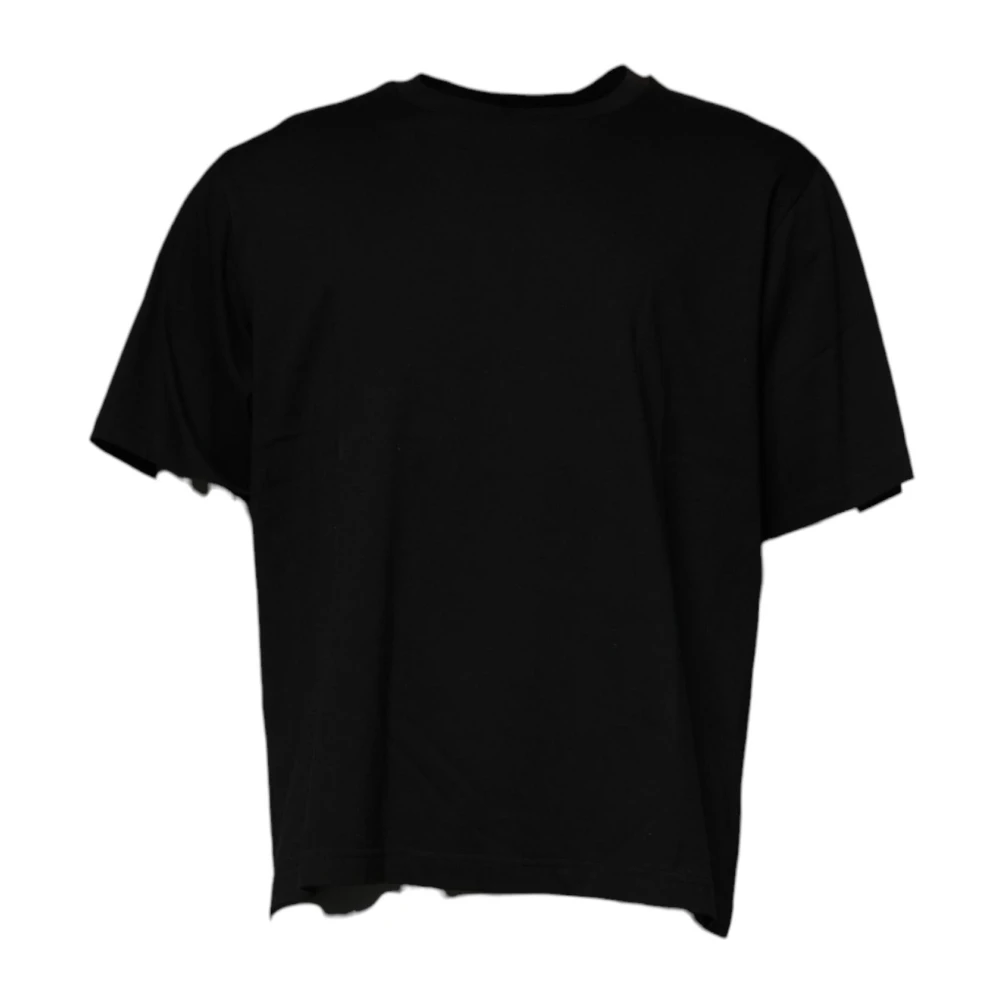 Dolce & Gabbana Men's Black T-Shirts, 2XL, Cotton T-Shirt With Logo Details