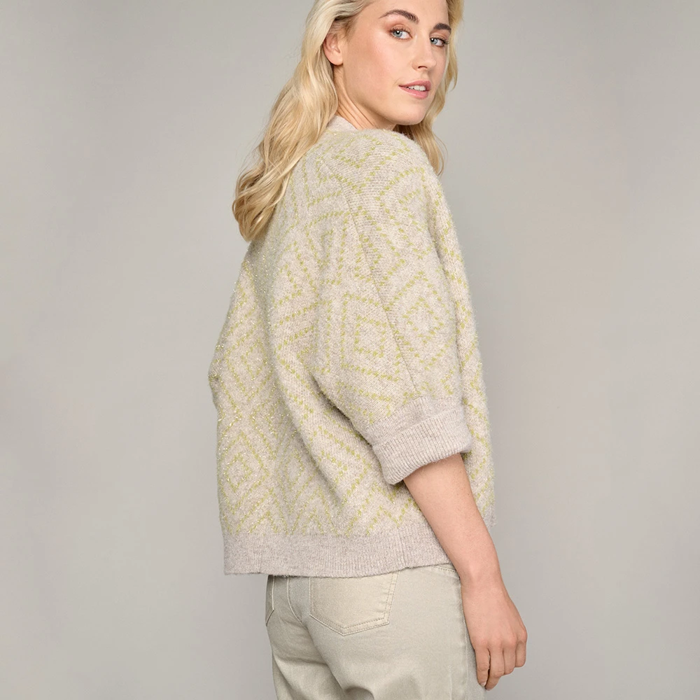 Marie Méro Beige Sprankelend Detail Vest Beige Dames