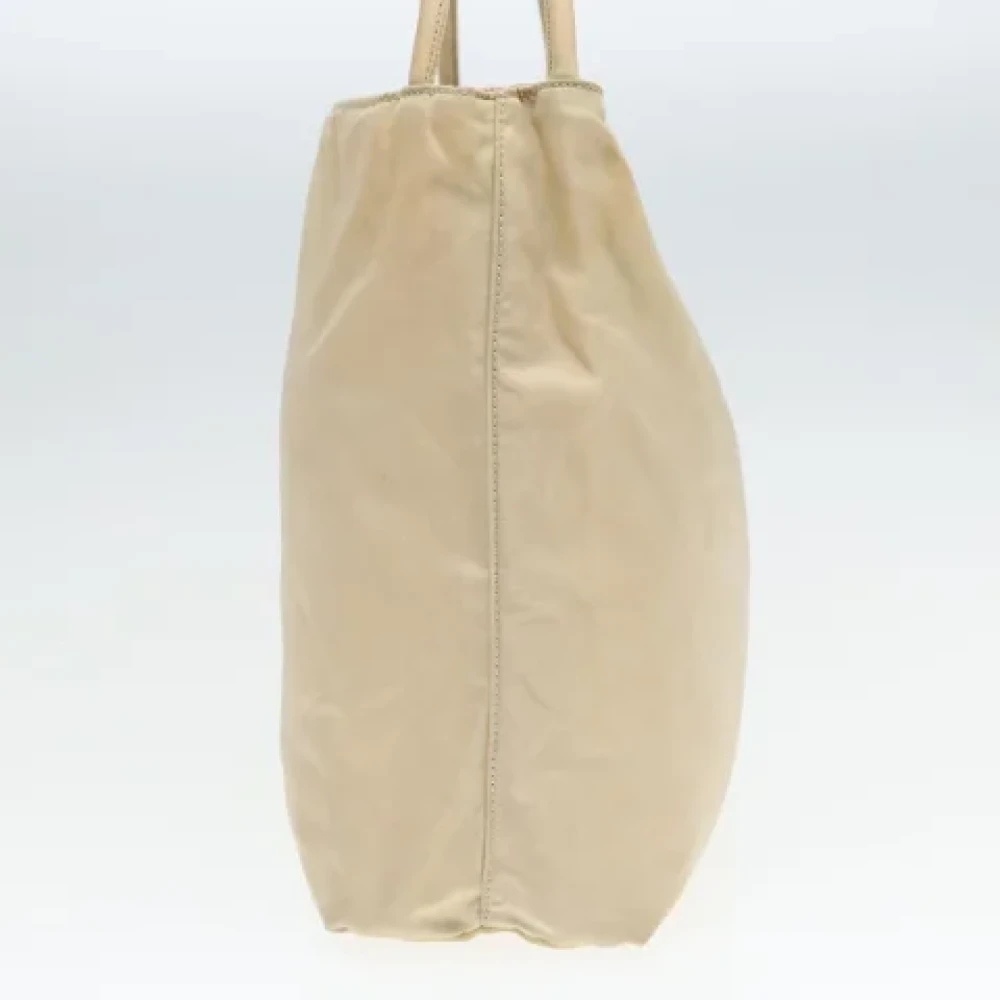 Prada Vintage Pre-owned Nylon prada-bags Beige Dames