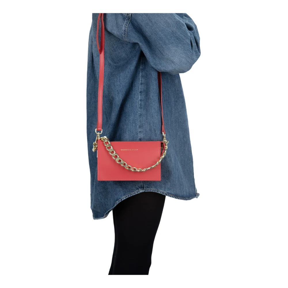 Tosca Blu Dames Schoudertas met Rits Red Dames