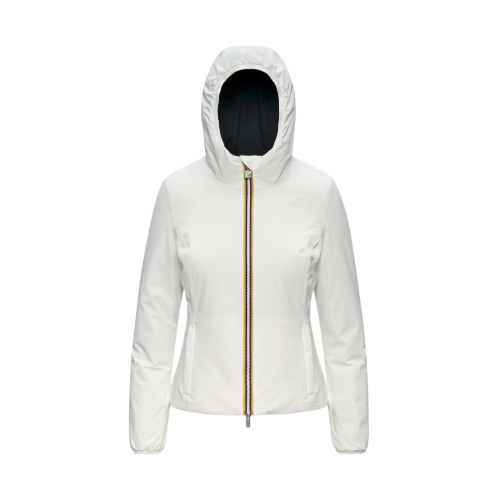 K-Way Donna Bianco Giacche, L, New,