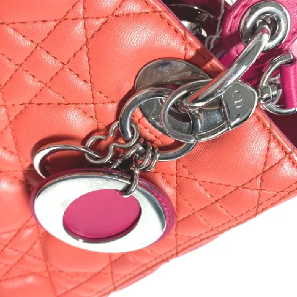 Dior Vintage Pre-owned Leather dior-bags Orange Dames