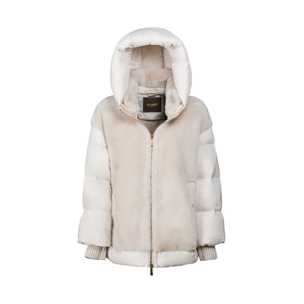 Moorer Women's Beige Down Jackets, 2XS, Nausica Parka