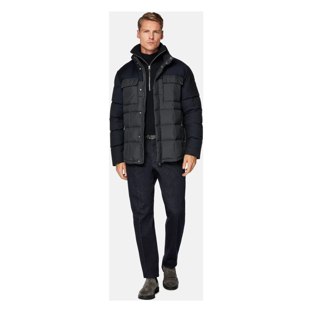 Boggi Milano Flyn Flannel en Feather Tech Bomberjack Blue Heren