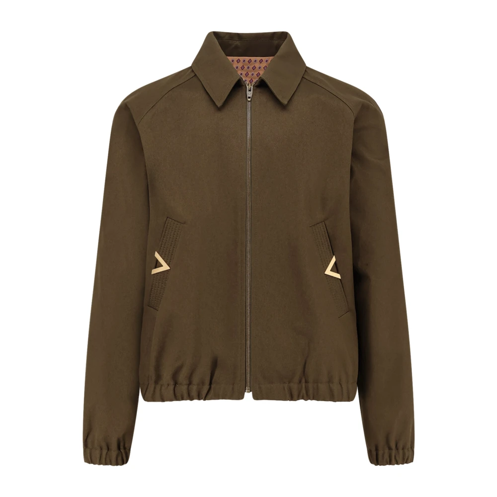 Valentino Men's Green Military Light Jacket - Light Jackets - M - Jackets