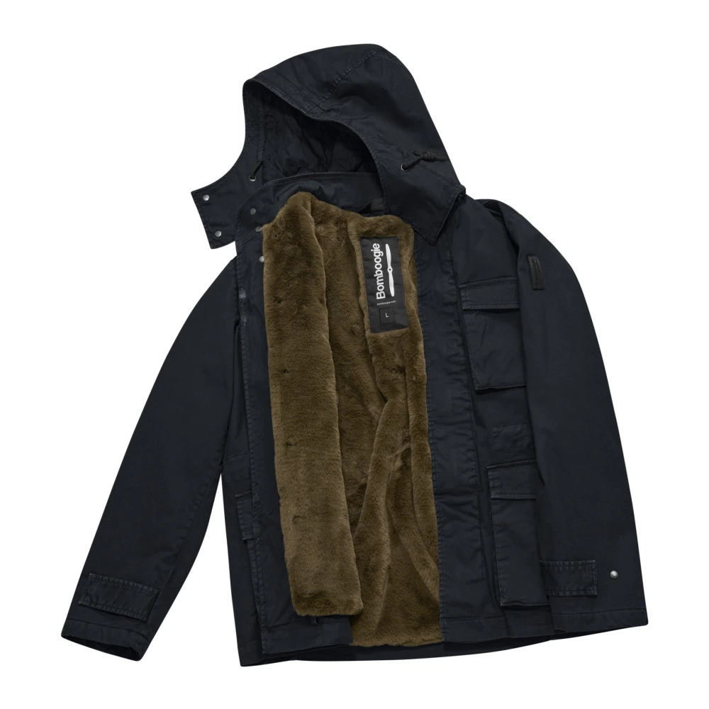 BomBoogie Field Jacket met Afneembare Eco-Fur Voering Blue Heren