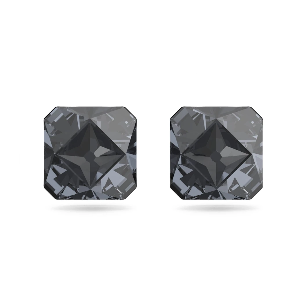 Swarovski Women's Black Pyramid Cut Earrings - Earrings - One Size - Accessories