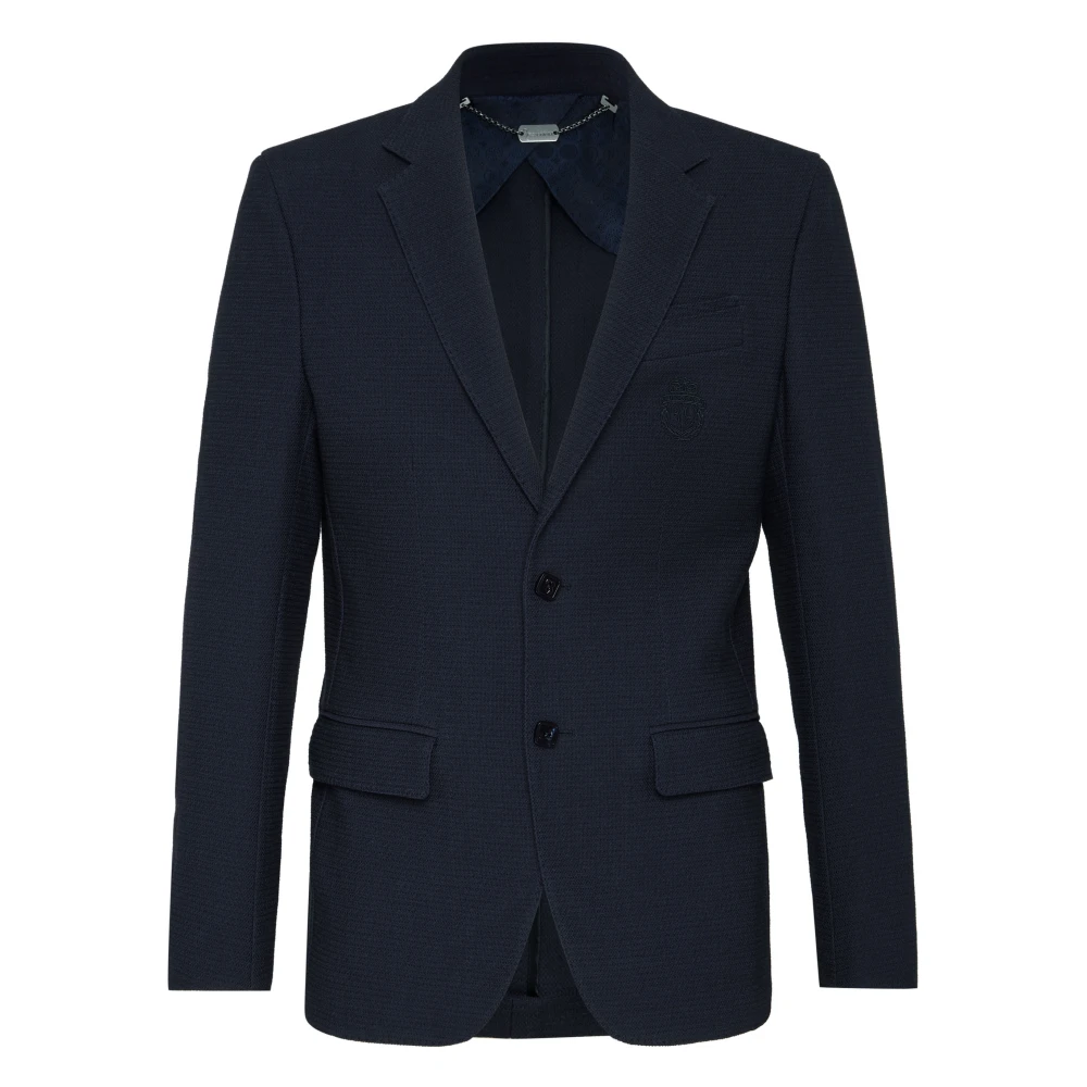 Billionaire Herr Blå Jackor L, Bomull, Blazer Crest