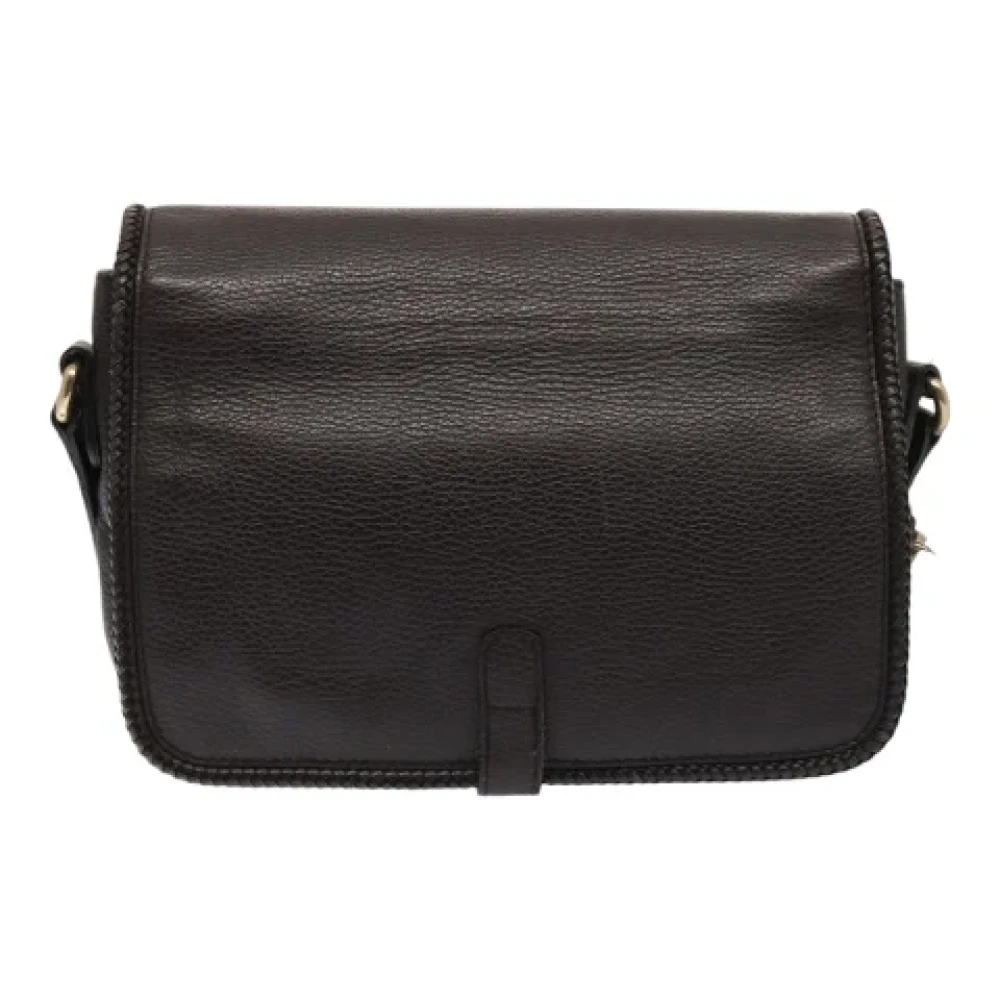 Gucci Vintage Pre-owned Leather shoulder-bags Brown Dames
