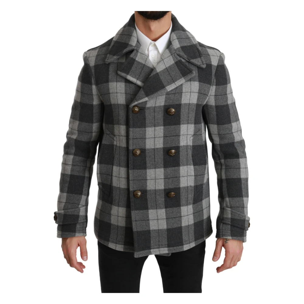 Dolce & Gabbana Coat Jacket - Male - Double-Breasted Coats - Gray - Xs - Coats - Image 3