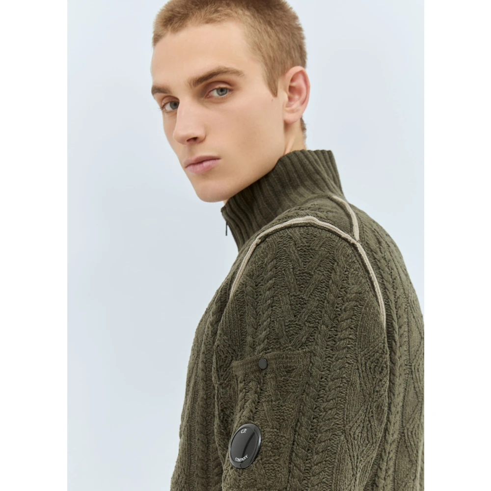 C.P. Company Katoenen Cable Knit Vest Green Heren