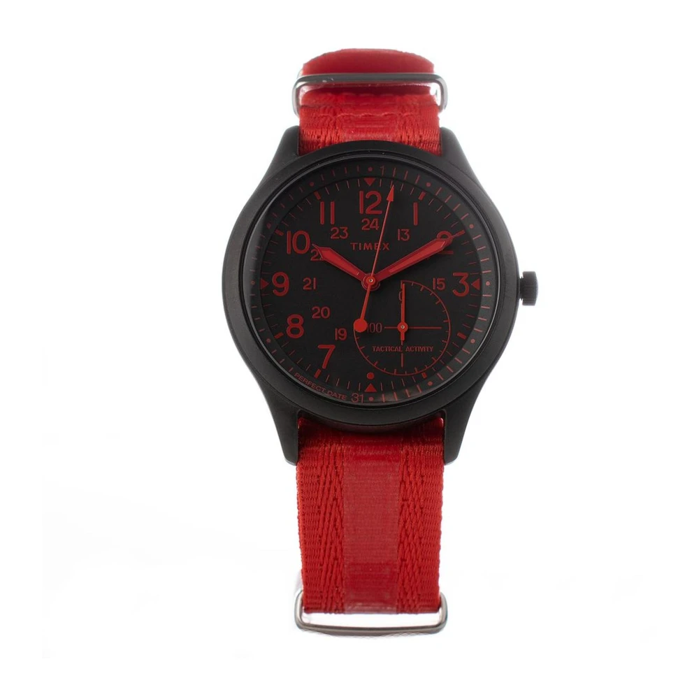 Timex Men's Red Stainless Steel Quartz Watch Tactical Functions