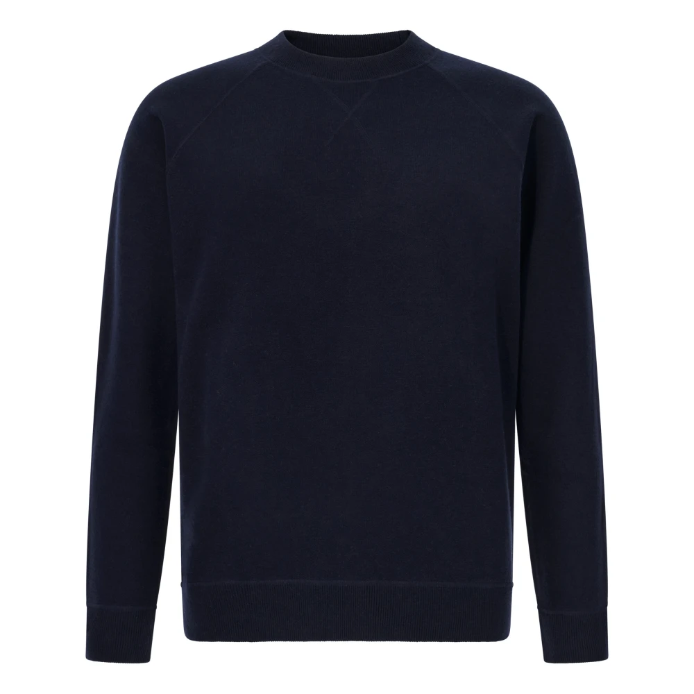 Boggi Milano Herren Blue,Brown Rundhalsausschnitt Pullover Aus Wolle Und Kaschmir,Rundhalsausschnitt-Pullover Aus Wolle Und Kaschmir