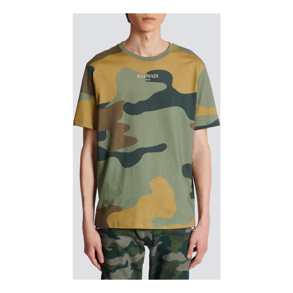 Balmain Camouflage Vintage T-shirt Multicolor Heren