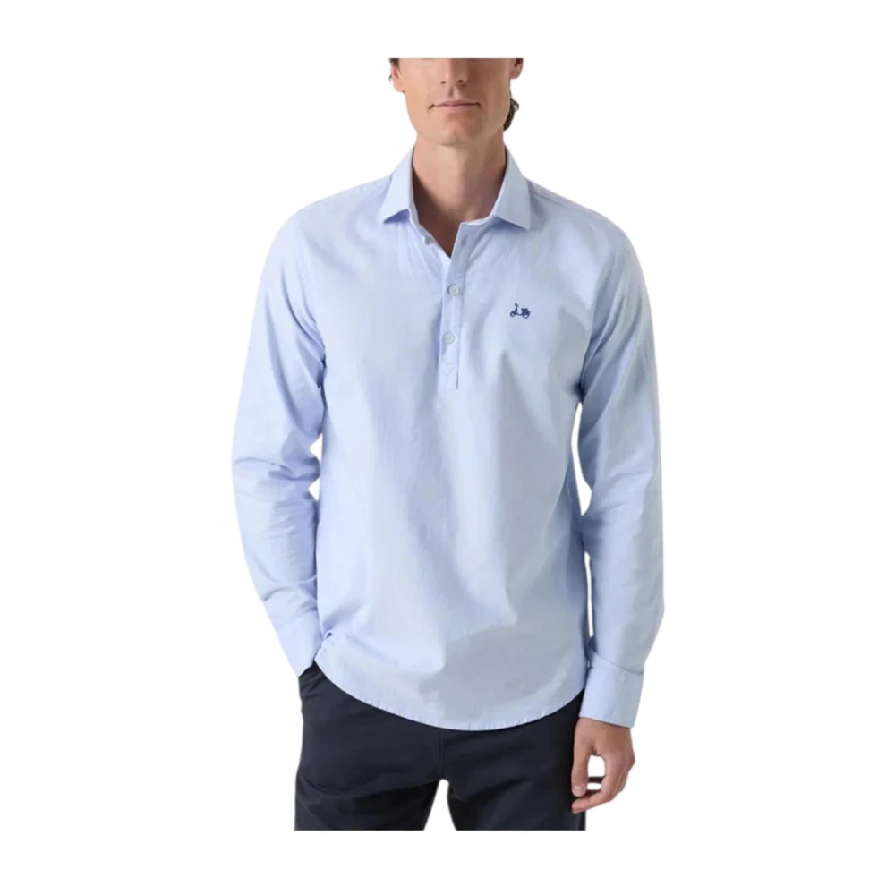 Scotta Blue Polo Shirts, Male, M, Oxford Polo Shirt