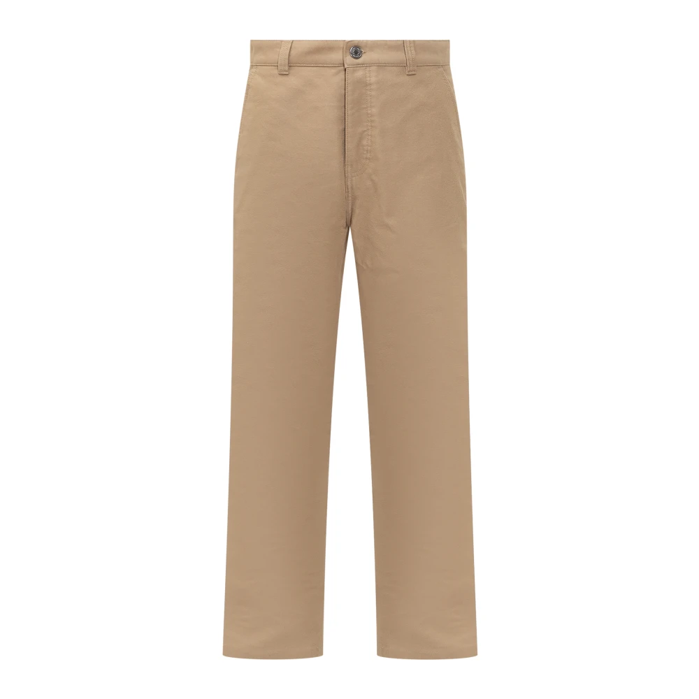 Ami Paris Men's Beige Straight Trousers, Xs, Worker Trousers