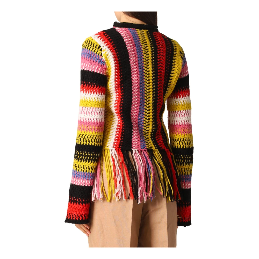 Chloé Luxe Cashmere Sweater Zwart Multicolor Dames