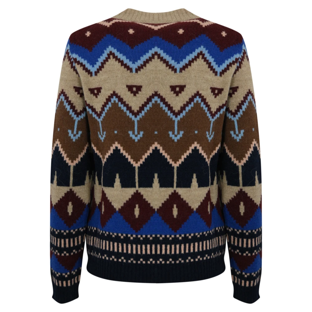 Max Mara Weekend Multicolor Jacquard Wollen Trui Multicolor Dames