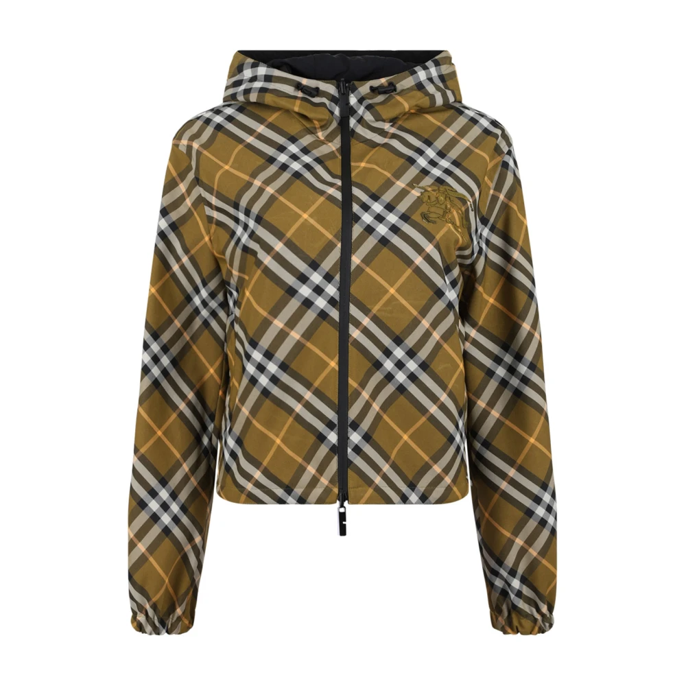 Burberry Omkeerbare Geruite Print Jas Brown Dames