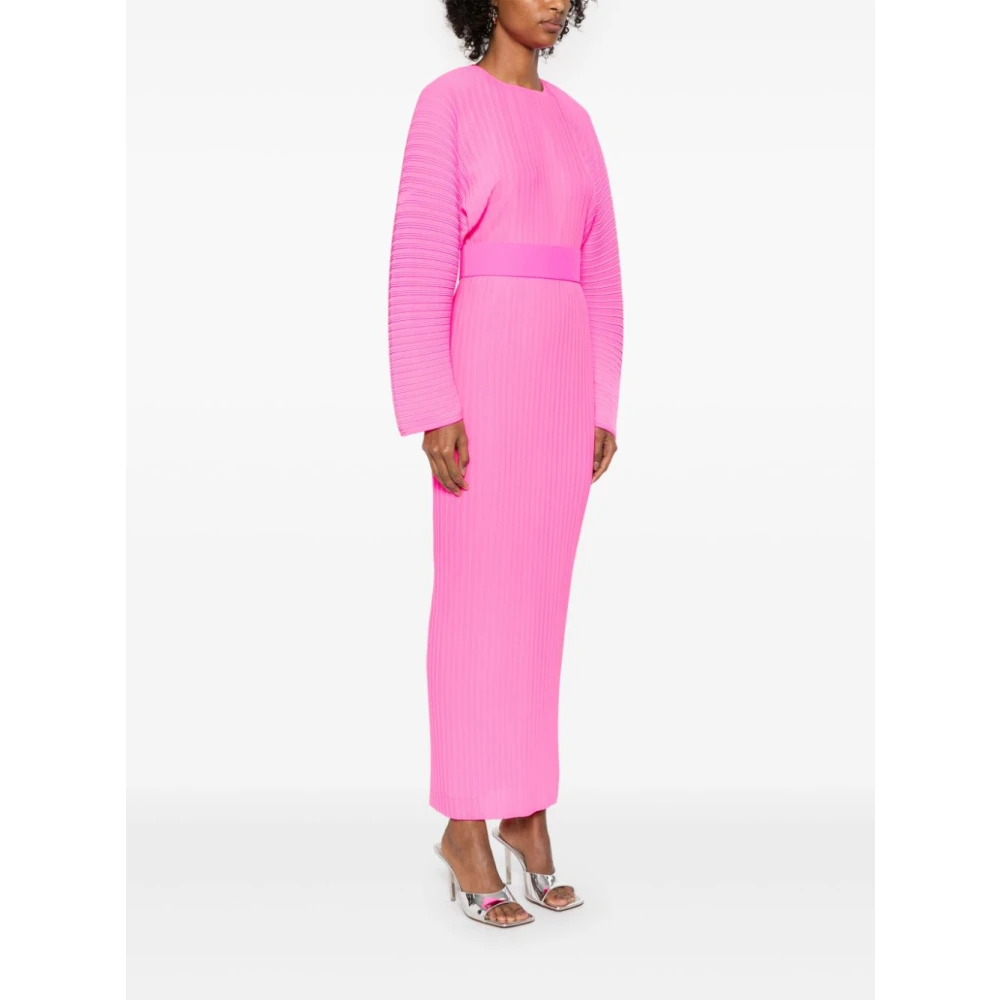 Solace London Fuchsia Pencil Jurk met Riem Pink Dames