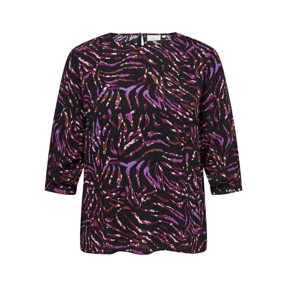 ONLY CARMAKOMA top CARNANCI met all over print zwart multi