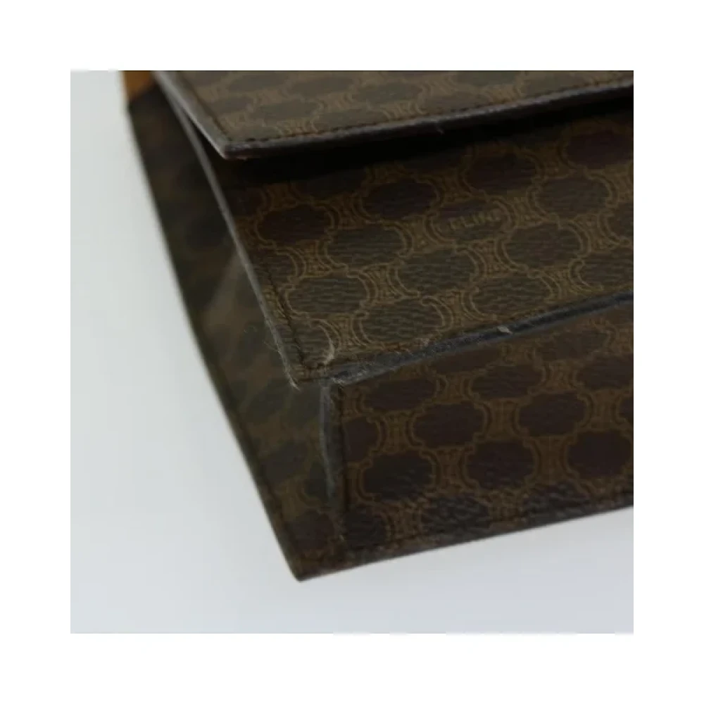 Celine Vintage Pre-owned Fabric handbags Brown Dames