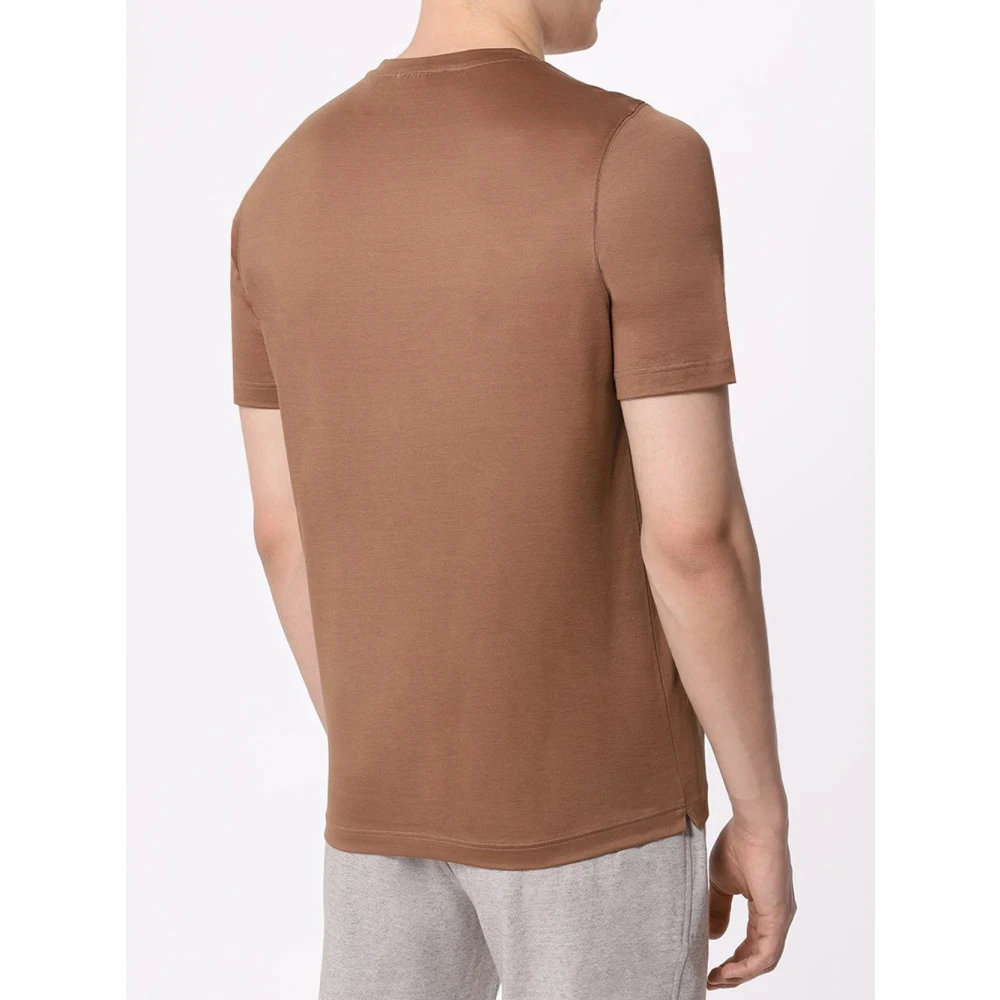 Gran Sasso Casual T-shirt Polo Brown Heren