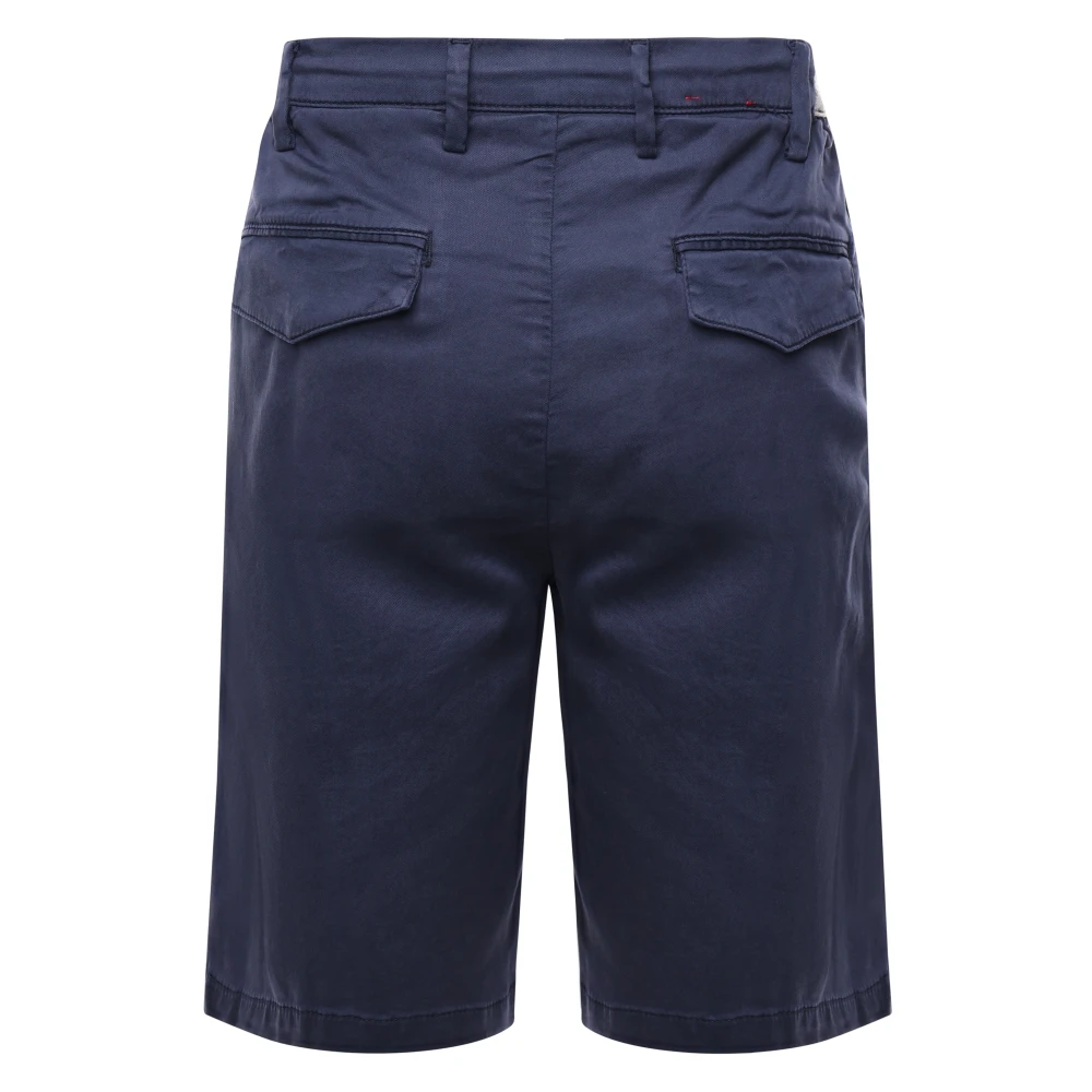 Eleventy Blauwe Bermuda Trekkoord Shorts Blue Heren