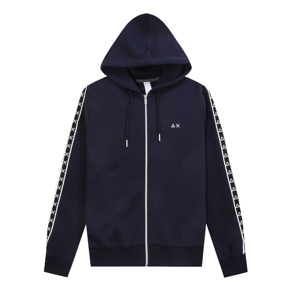 Sun68 Blauwe Hoodie Met Rits Blue Heren