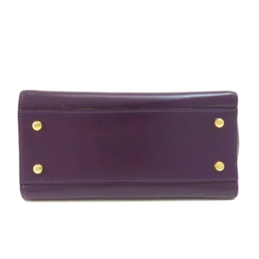 Celine Vintage Pre-owned Leather celine-bags Purple Dames