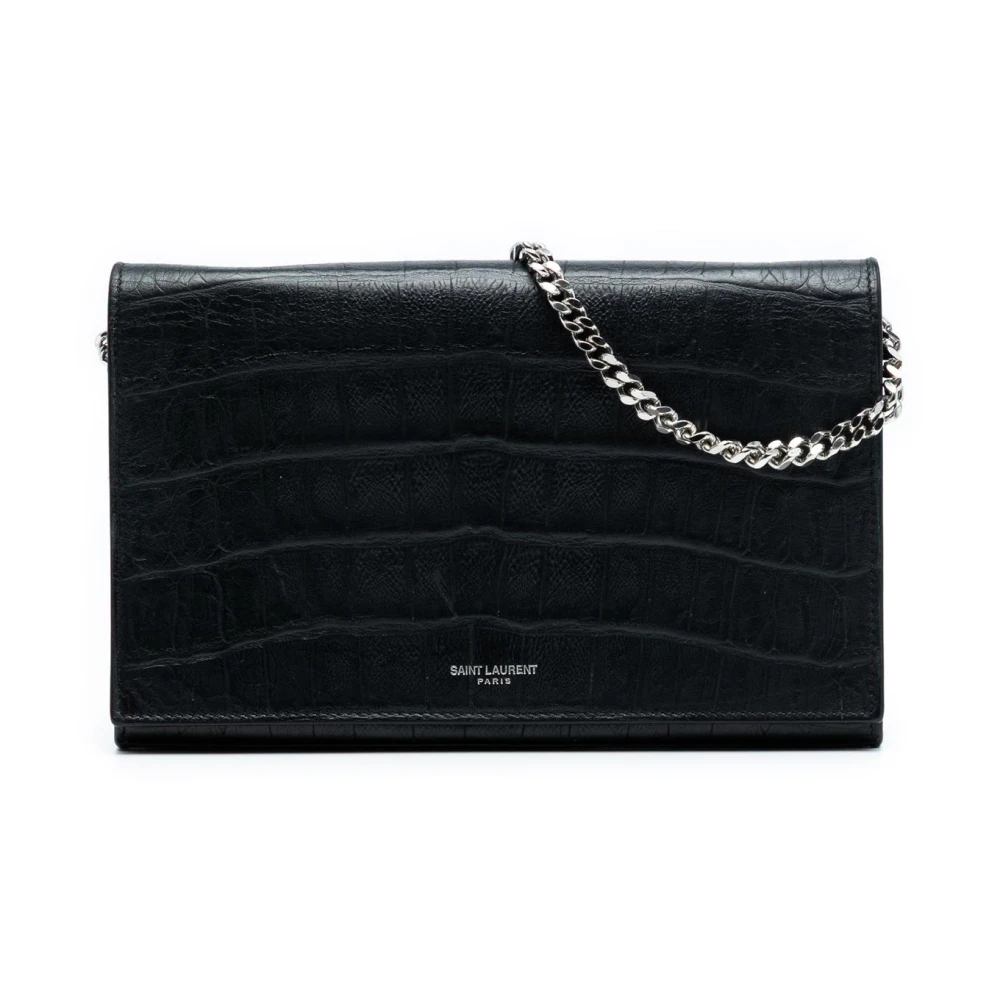 Saint Laurent Vintage Donna Nero Pre-Owned, Taglia Unica, Used,