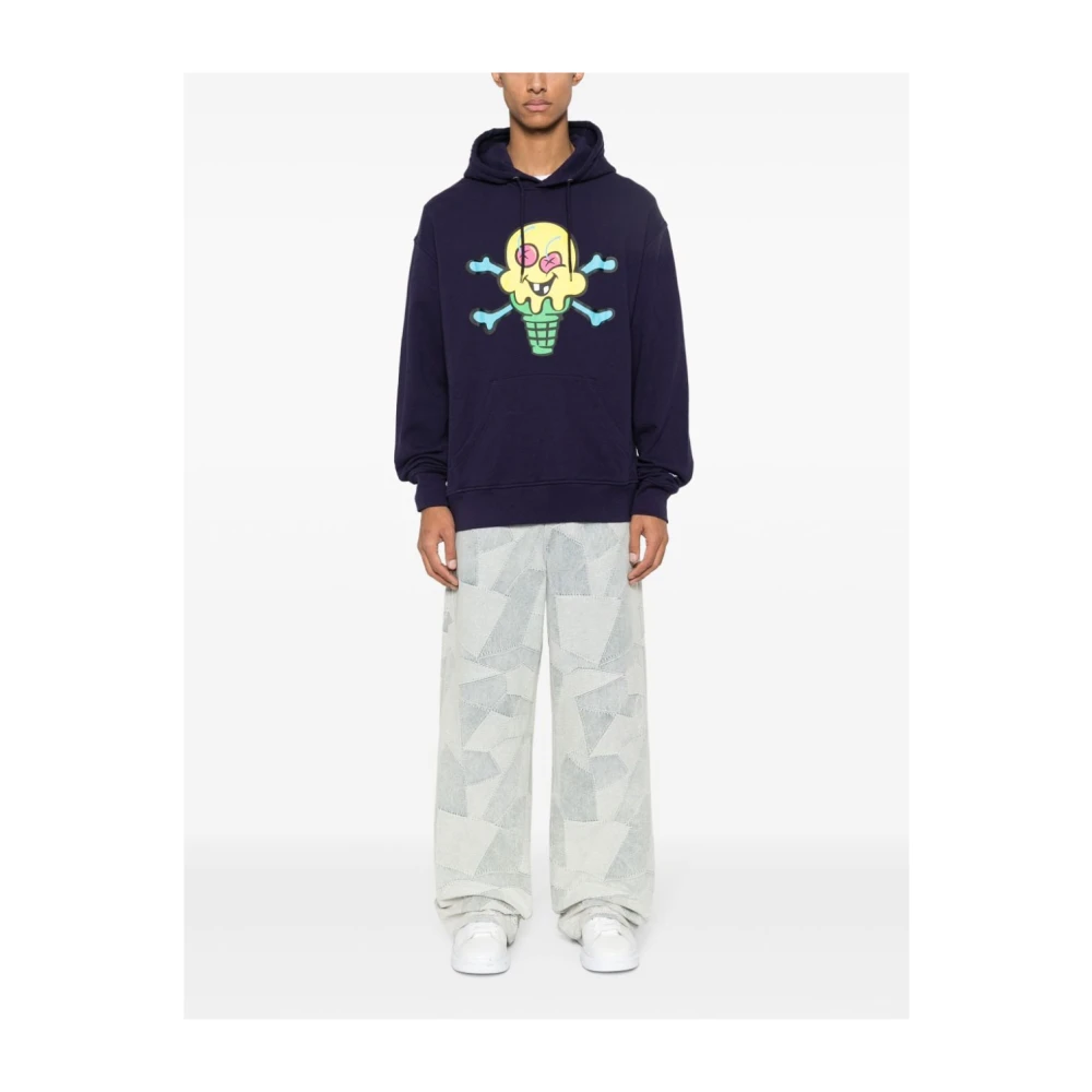 Icecream Sweater met Grafische Print en Geborduurd Logo Blue Heren