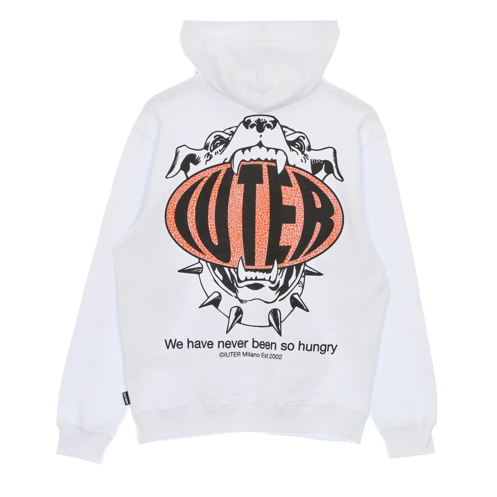 Iuter Witte Hoodie met capuchon Hungry White Heren