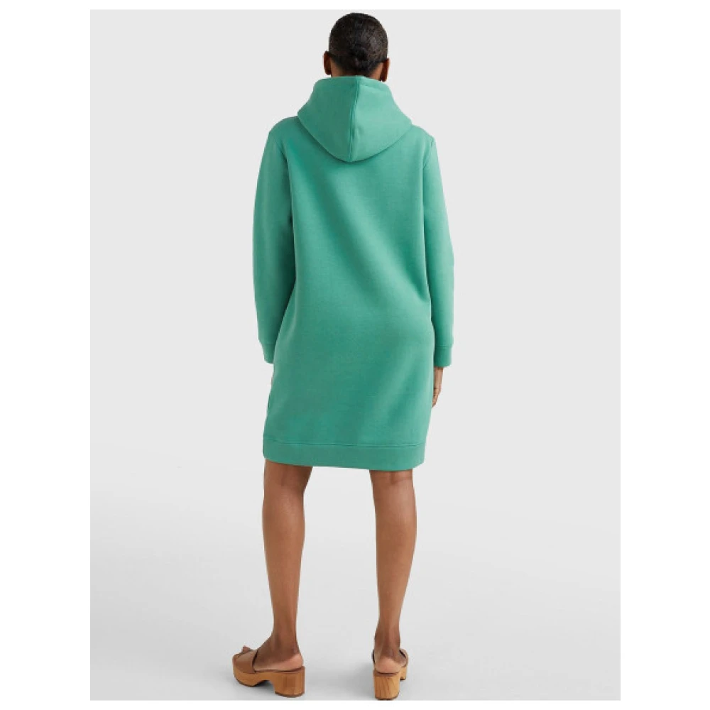 Tommy Hilfiger Verstelbare Hoodie Jurk Green Dames