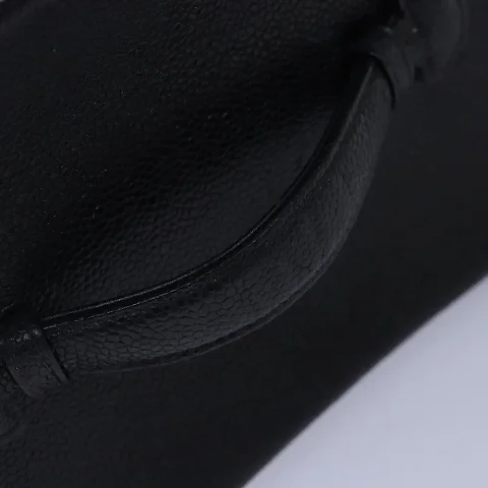 Chanel Vintage Pre-owned Leather pouches Black Dames