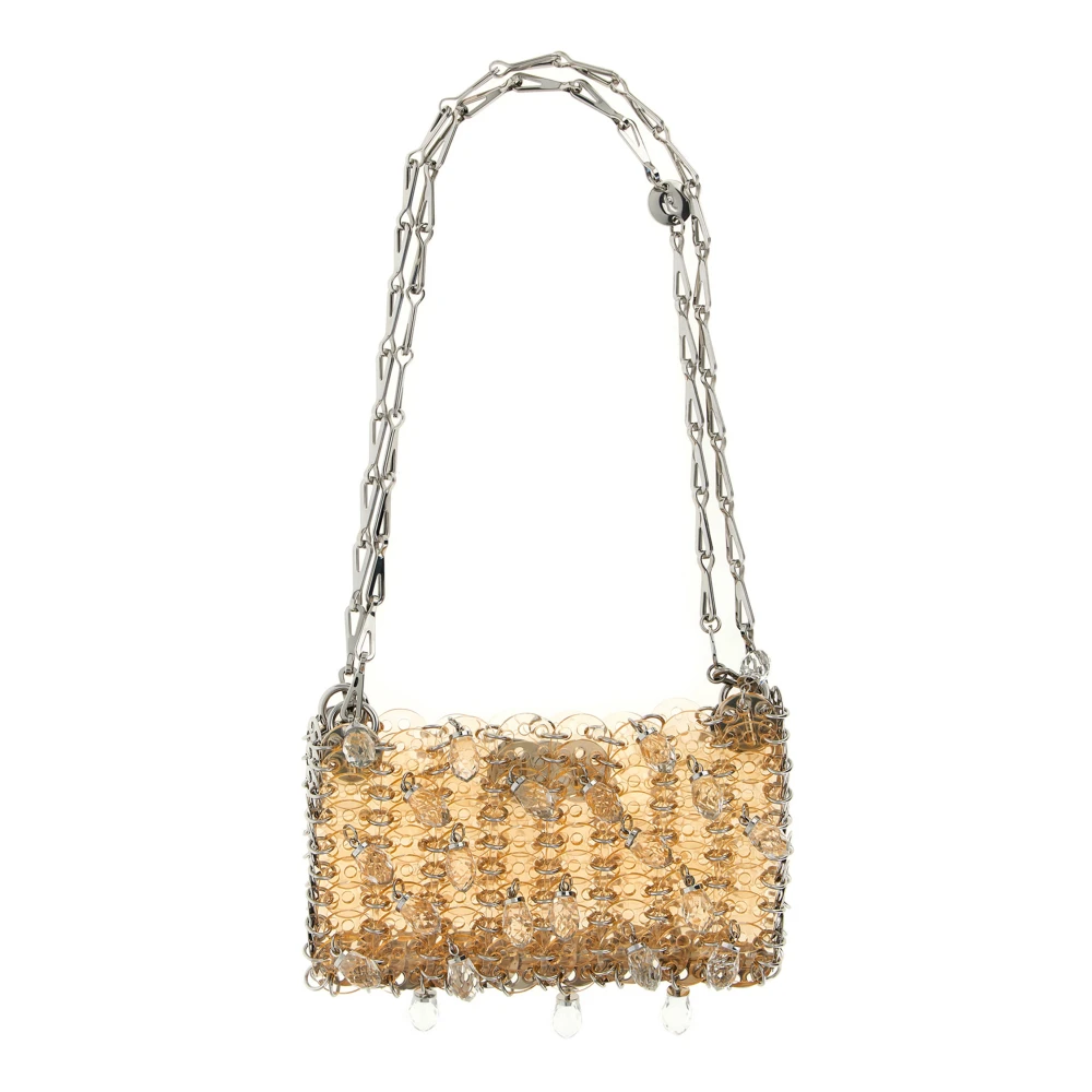 Rabanne Women's Pink Shoulder Bags, One Size, 1969 Nano Crystal Resin Bag