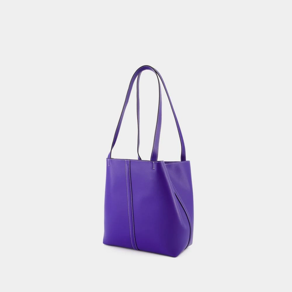 Vanessa Bruno Blauwe Leren Shopper Tas Blue Dames