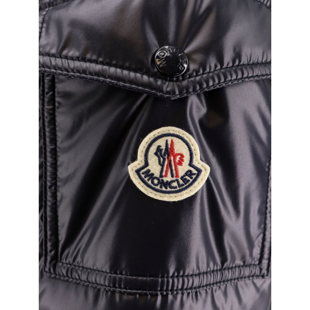 Moncler Gewatteerde jas met afneembare capuchon Blue Heren
