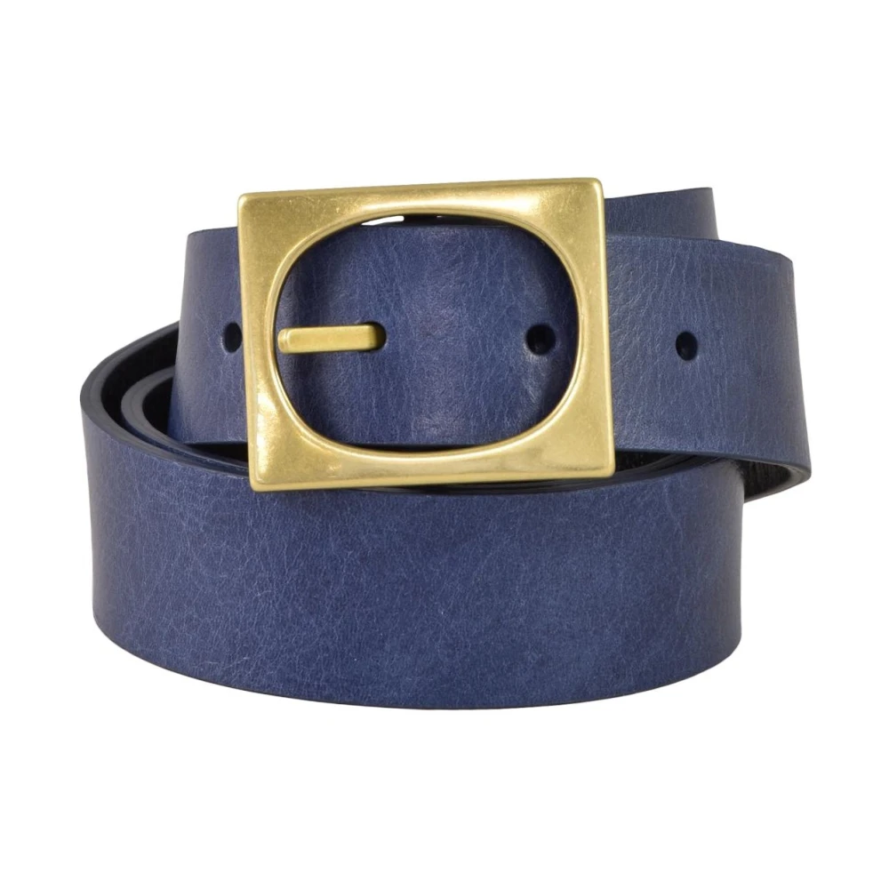 Orciani Leren Riem 100% Pelle Blue Dames