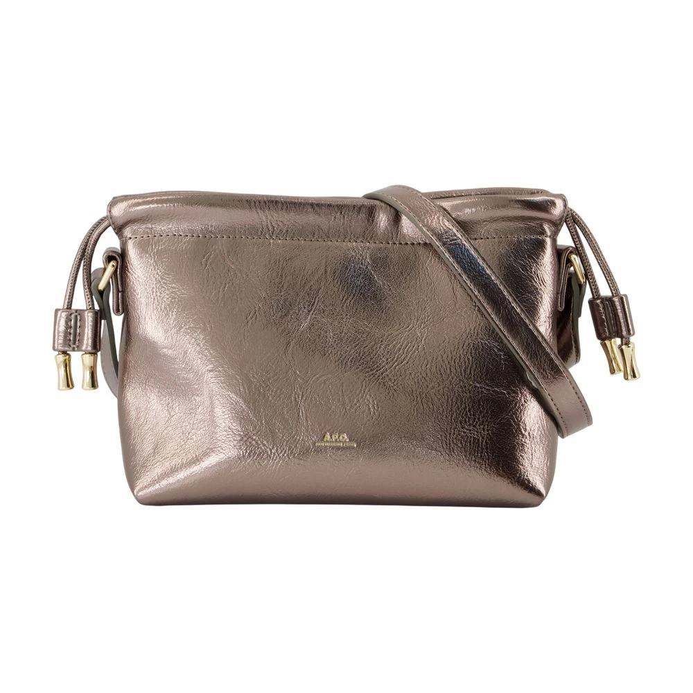 A.p.c. Women's Gray Metallic Mini Shoulder Bag - Synthetic