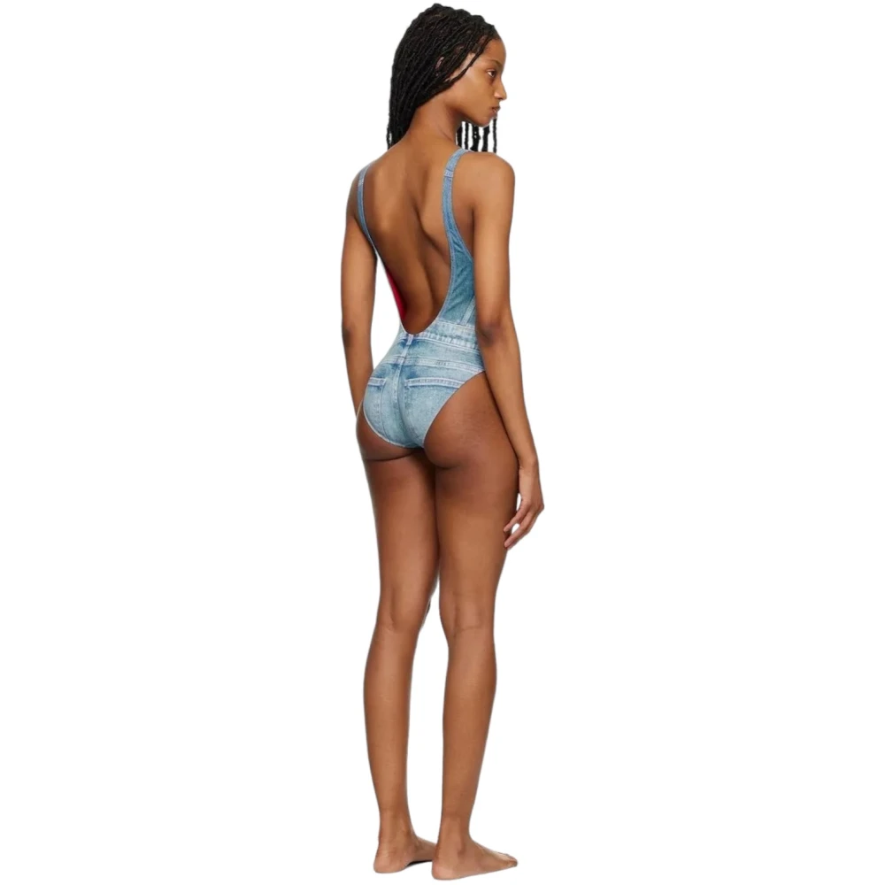 Diesel Stijlvol Eendelig Badpak Blue Dames