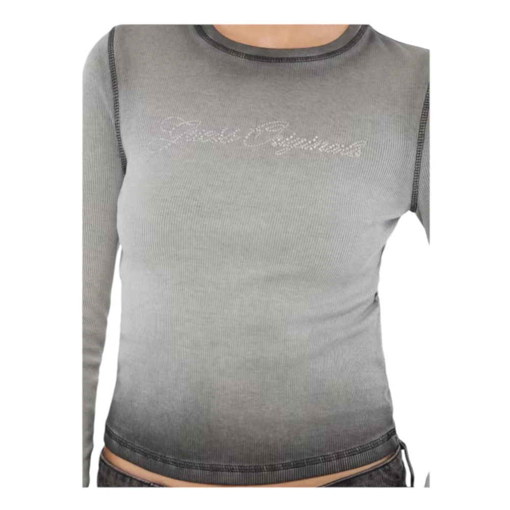 Guess Katoenen Dames T-shirt Originals Gray Dames