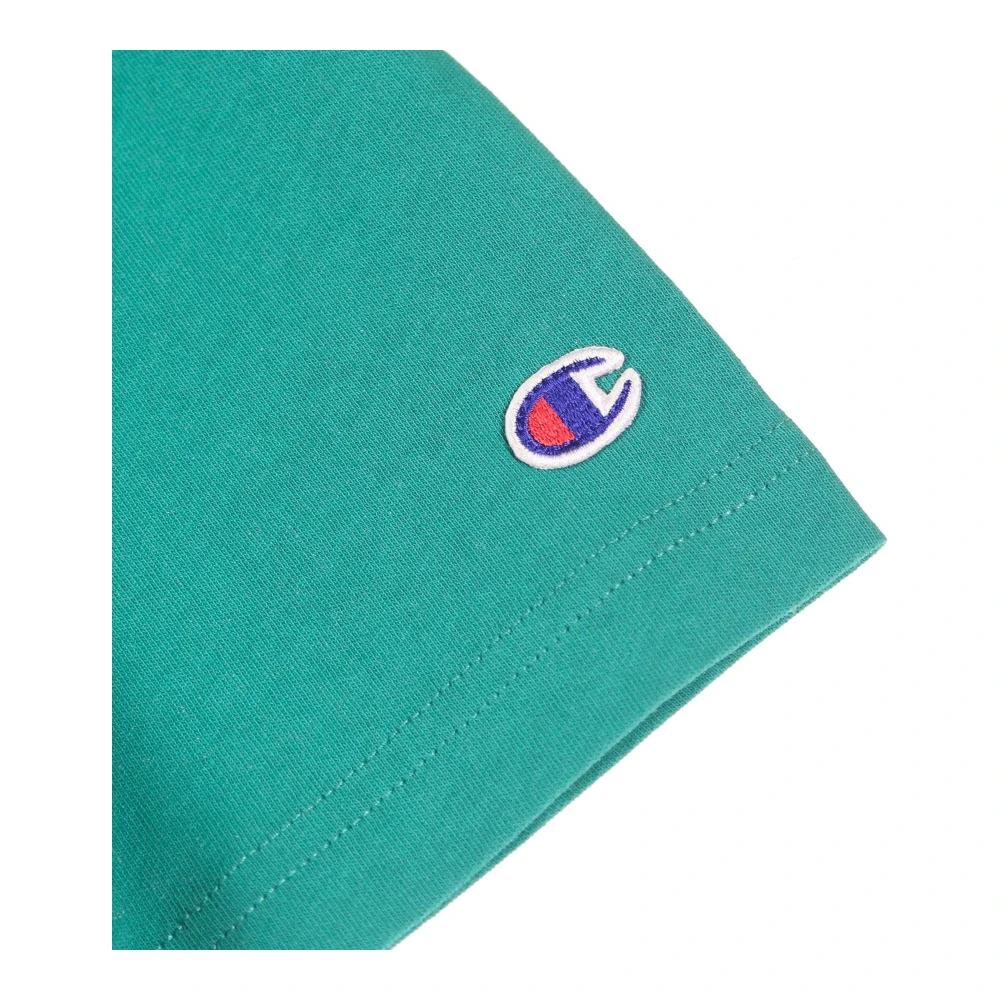 Champion Groene Crewneck Tee voor Mannen Green Heren